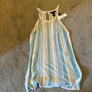 Shimmery summer weight sleeveless sweater